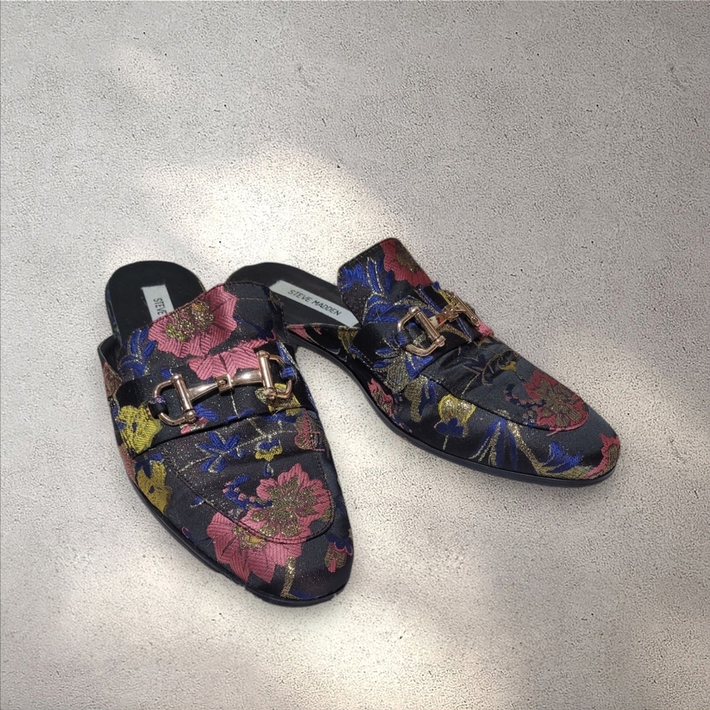 Steve Madden Men's Floral Brocade Mules